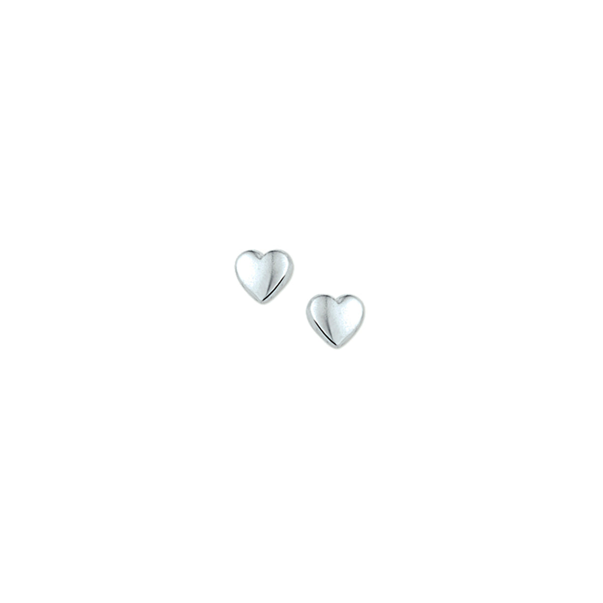 oorknoppen hart zilver gerhodineerd