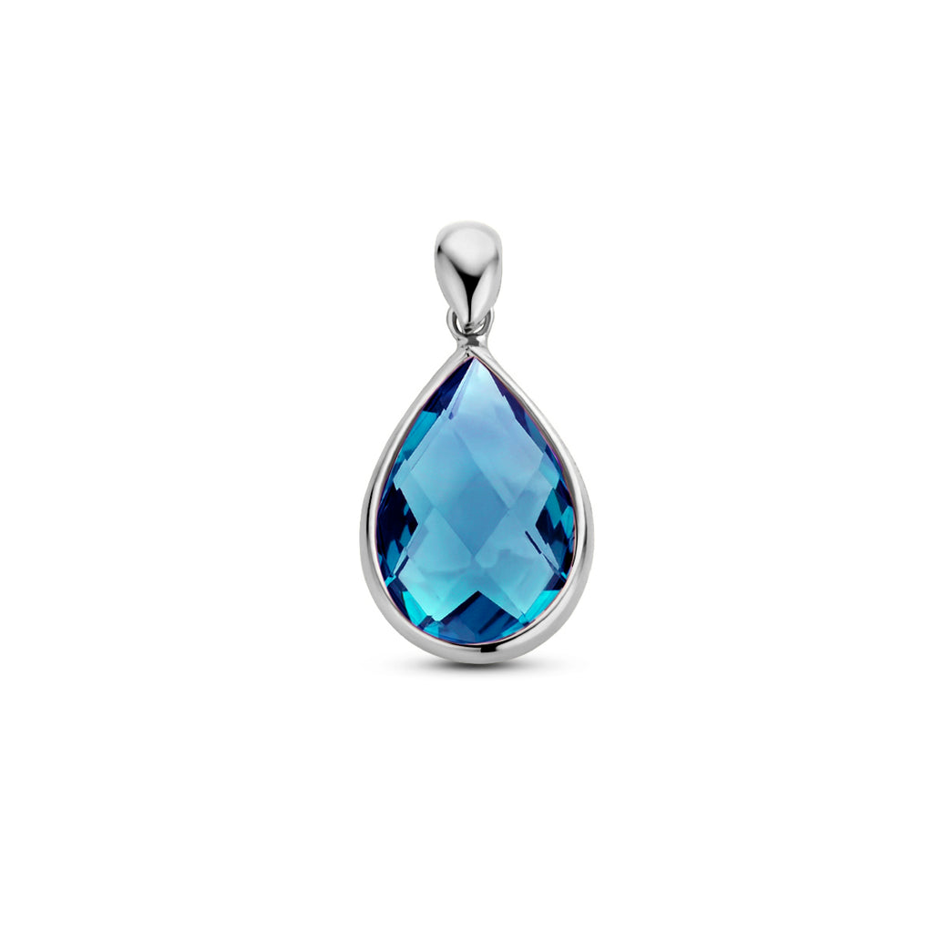 Anhänger London Blue Quartz 14K Weißgold