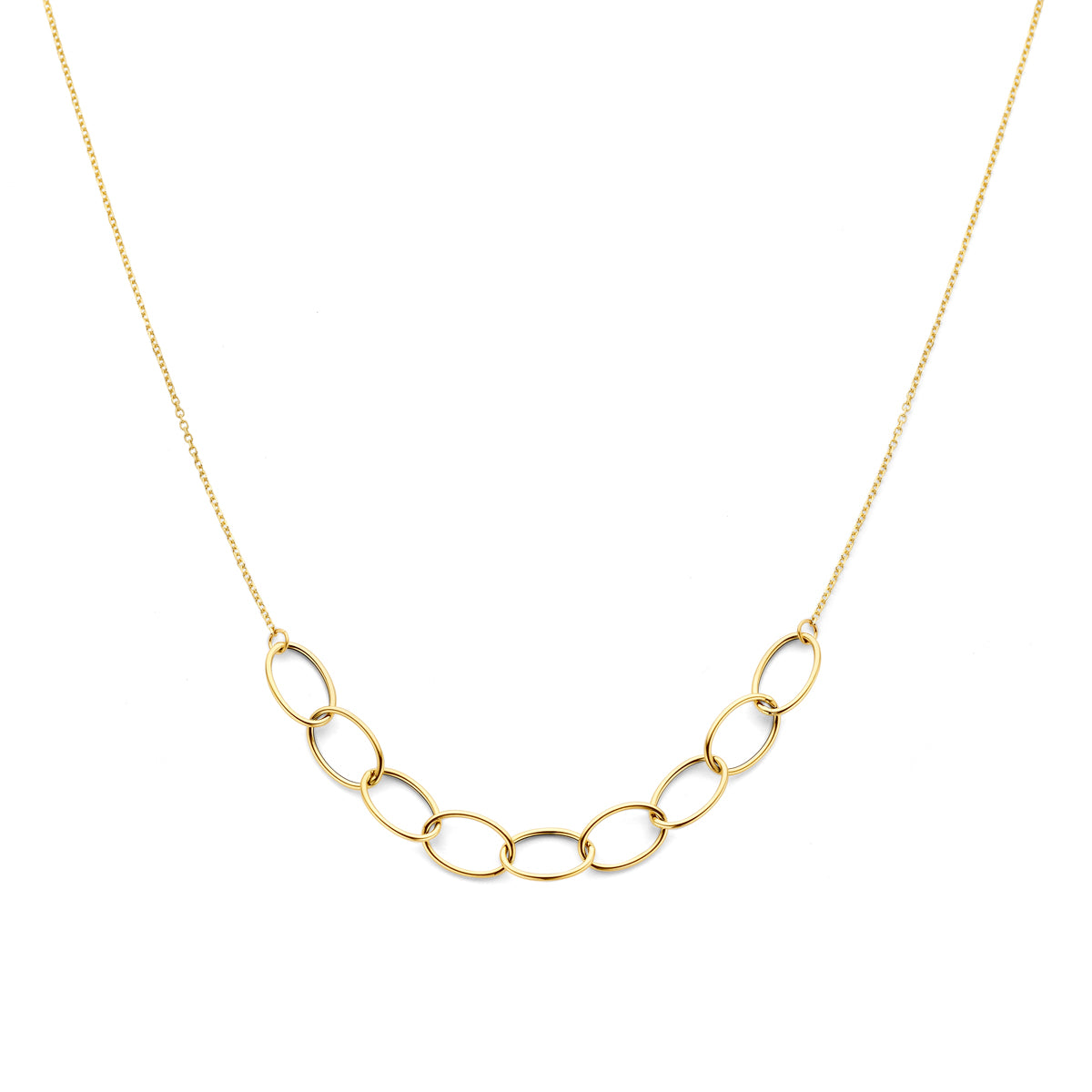 collier 8 mm 42 + 3 cm 14K geelgoud