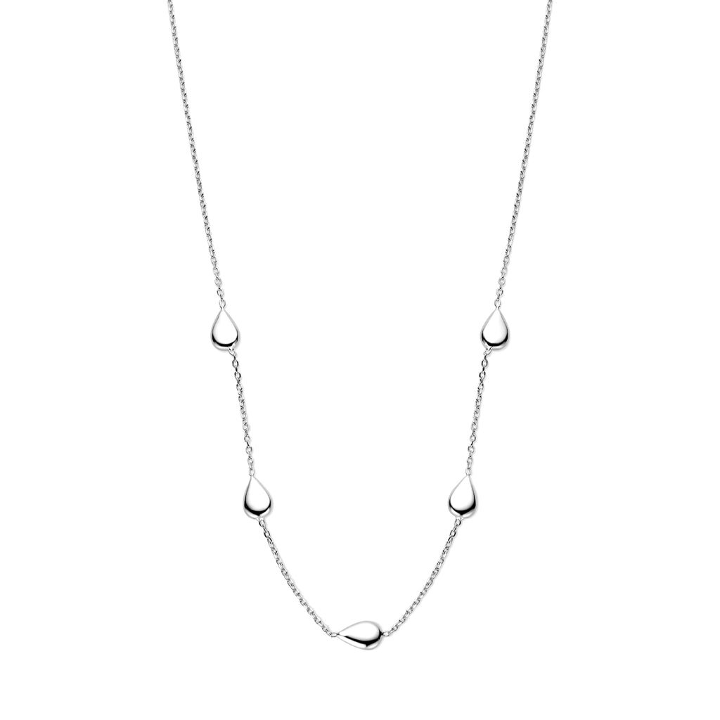 Halskette Tropfen 40 + 4 cm Silber rhodiniert