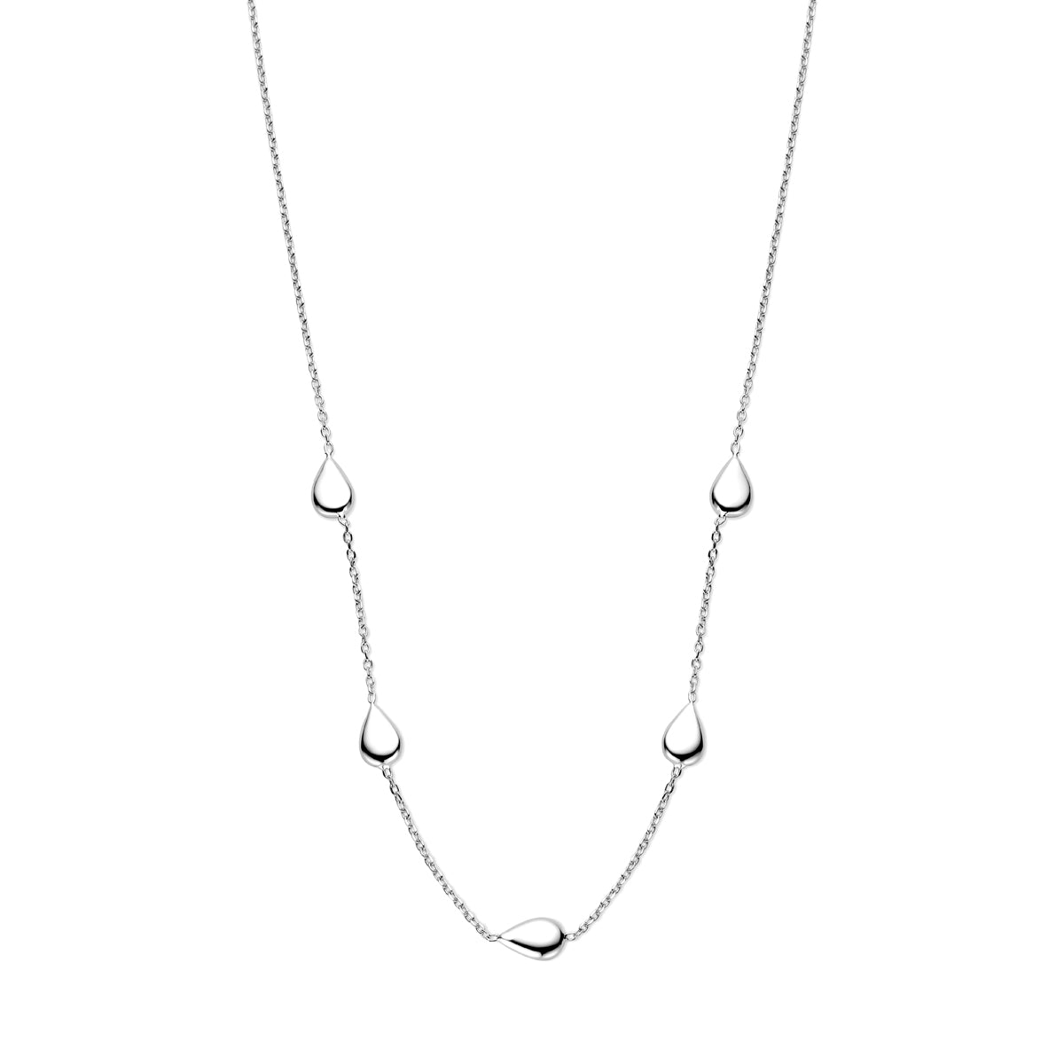 Halskette Tropfen 40 + 4 cm Silber rhodiniert