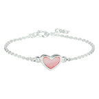 Armband Herz 13 - 15 cm silberweiß