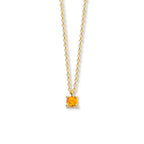 Collier met geboortesteen 40 - 42 - 44 cm 14K geelgoud