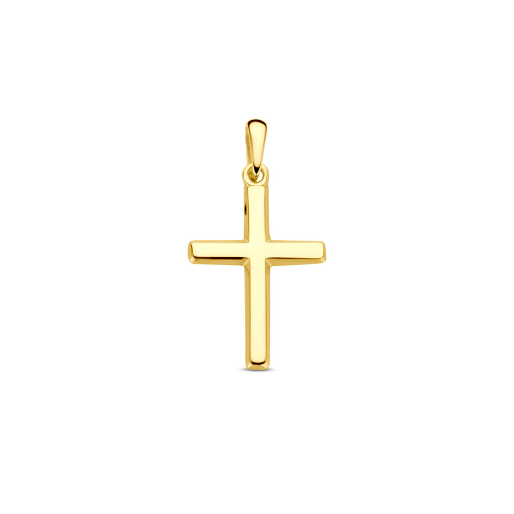 hanger kruis 23 mm 14K geelgoud