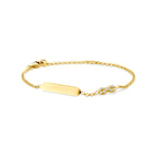 Gravurarmband Infinity Zirkonia 11 - 13 cm 14K Gelbgold
