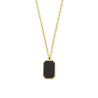 Onyx-Halskette 40 - 42 - 44 cm 14K Gelbgold