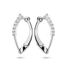 klapoorringen zirkonia zilver gerhodineerd