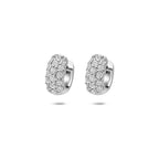 klapoorringen zirkonia 12 mm zilver gerhodineerd