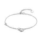 Armband Herzen 16 + 3 cm Silber rhodiniert