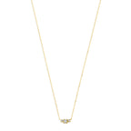 collier diamant 0.14ct h si 42 - 45 cm 18K geelgoud