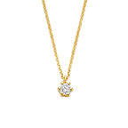 collier lab grown diamant 0.10ct g vs 40 - 42 - 44 cm 14K geelgoud