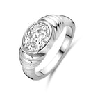 ring zirkonia zilver gerhodineerd