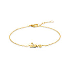 Armband Love 16,5 - 17,5 - 18,5 cm 3 Mikron versilbert (gelb)