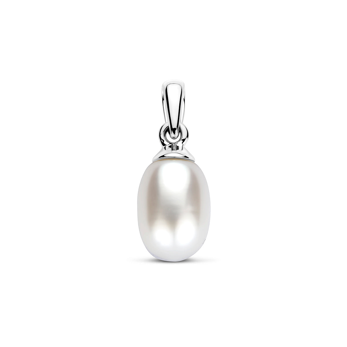 Anhänger Perle 15 mm 14K Weißgold