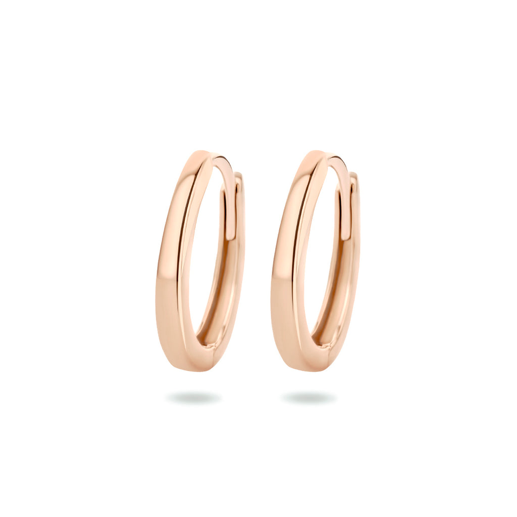 klapoorringen 14K roségoud