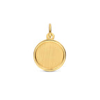 Gravuranhänger poliert/matt 18 mm 14K Gelbgold