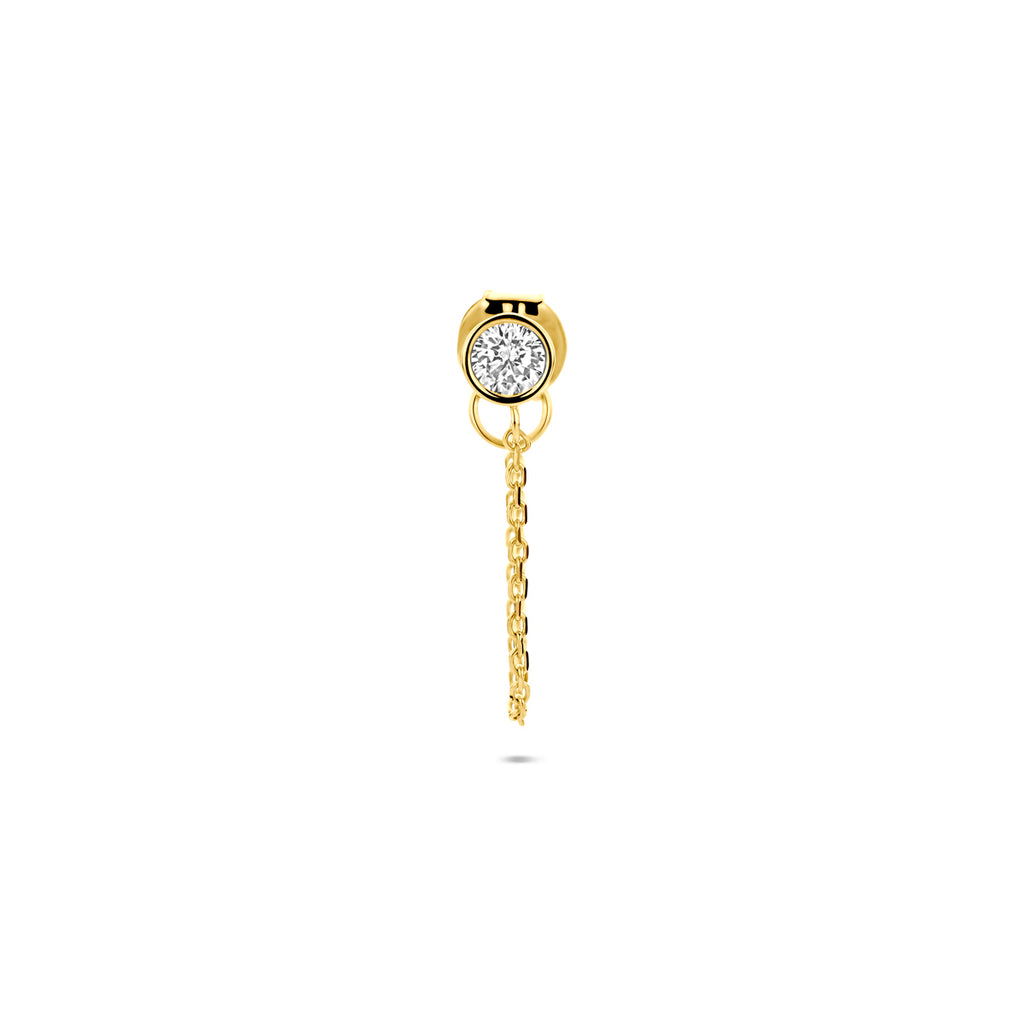 Ohrstecker Zirkonia pro Stück 14K Gelbgold