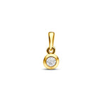Anhänger Zirkonia 11 mm 14K Gelbgold