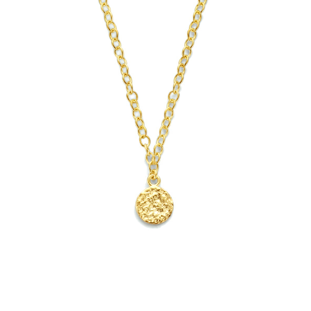 Halskette Kreise Diamant 41 + 4 cm Silber vergoldet (gelb)
