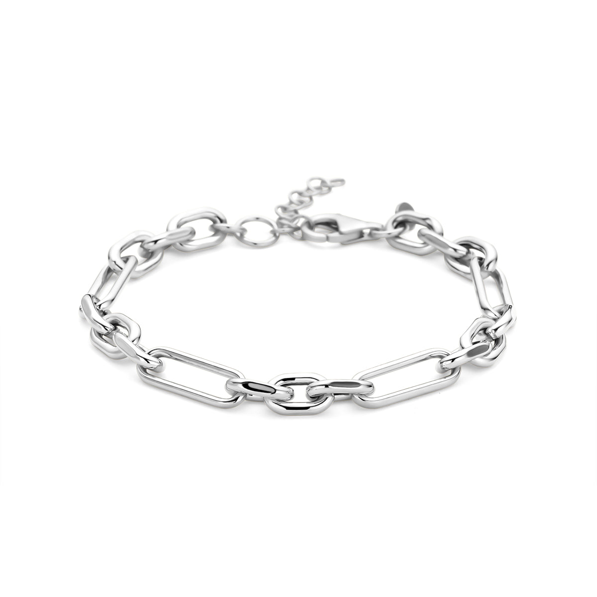 Armband Anker 6,5 mm 18 + 3 cm Silber rhodiniert