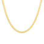 Halskette Schlangen-flach 7 mm 43 cm 3 Mikron vergoldet (gelb)