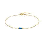 armband lapis 16 - 18 cm 14K geelgoud