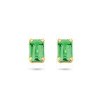 Ohrstecker grüner Achat 14K Gelbgold