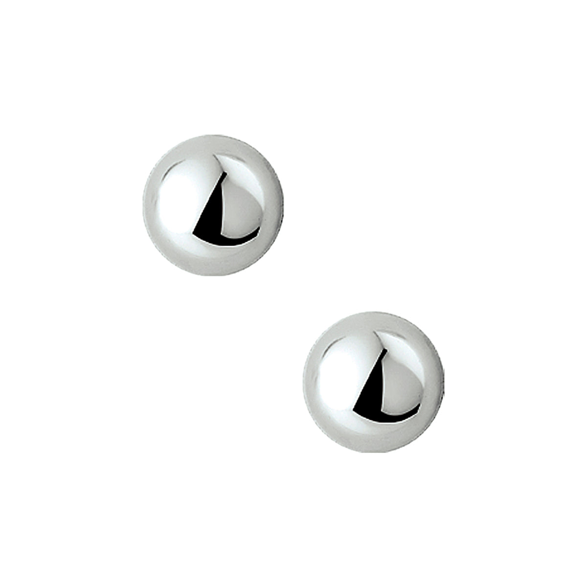 Ohrstecker Halbkugel silberweiß