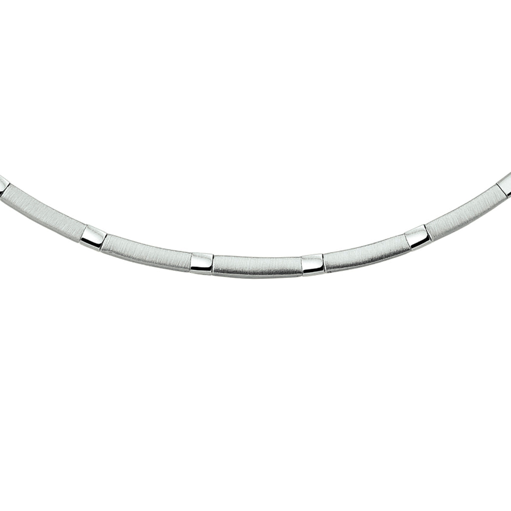 Halskette Poly/matt 3,5 mm 45 cm Silber rhodiniert