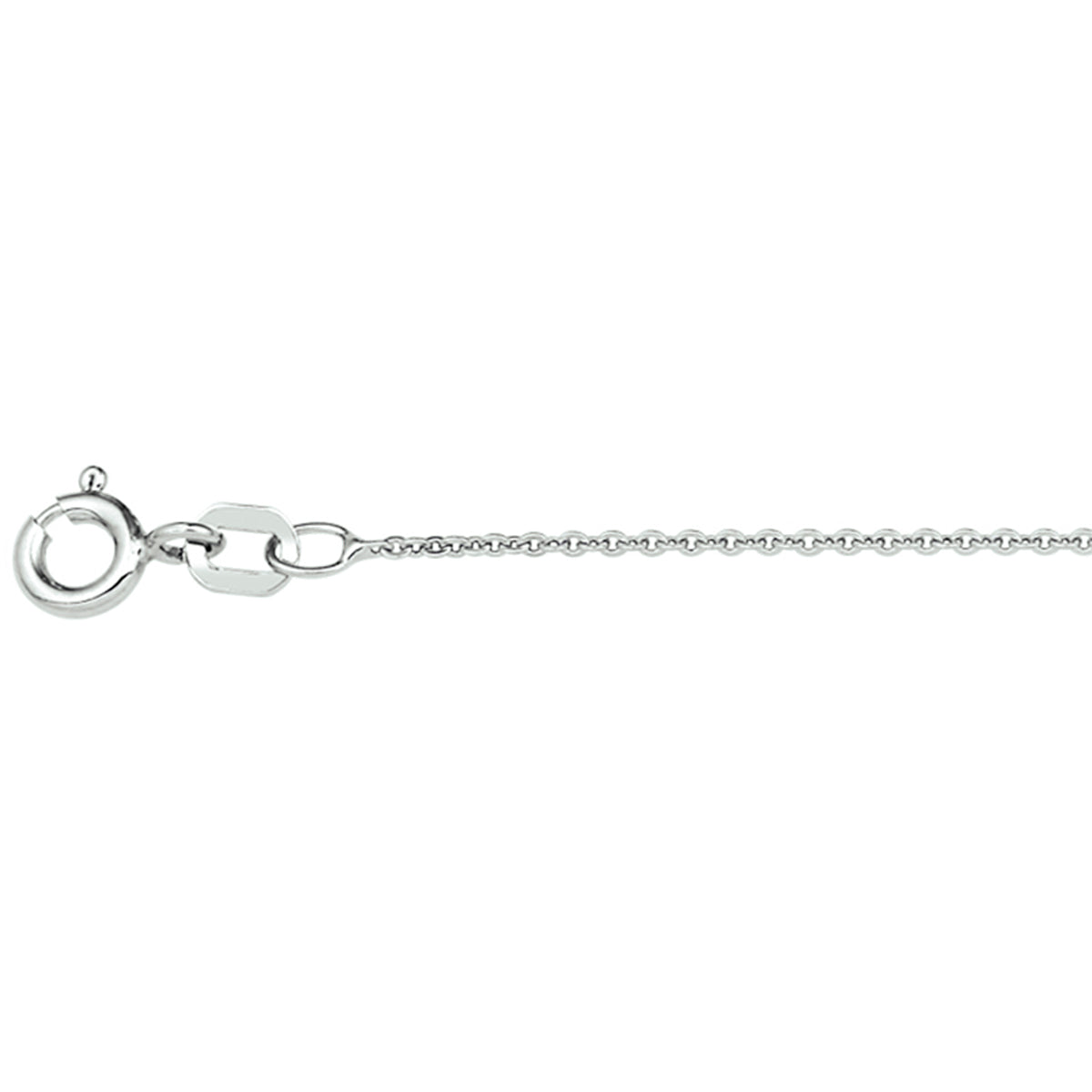 collier anker plat 1,2 mm 41 + 4 cm zilver wit