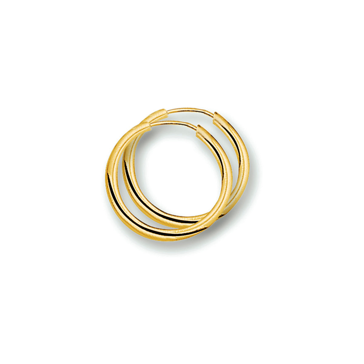 Ohrringe 2,5 mm Rundrohr 14K Gelbgold