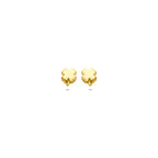 oorknoppen klaver 5 mm 14K geelgoud