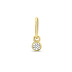 hanger rond zirkonia 7 mm 14K geelgoud