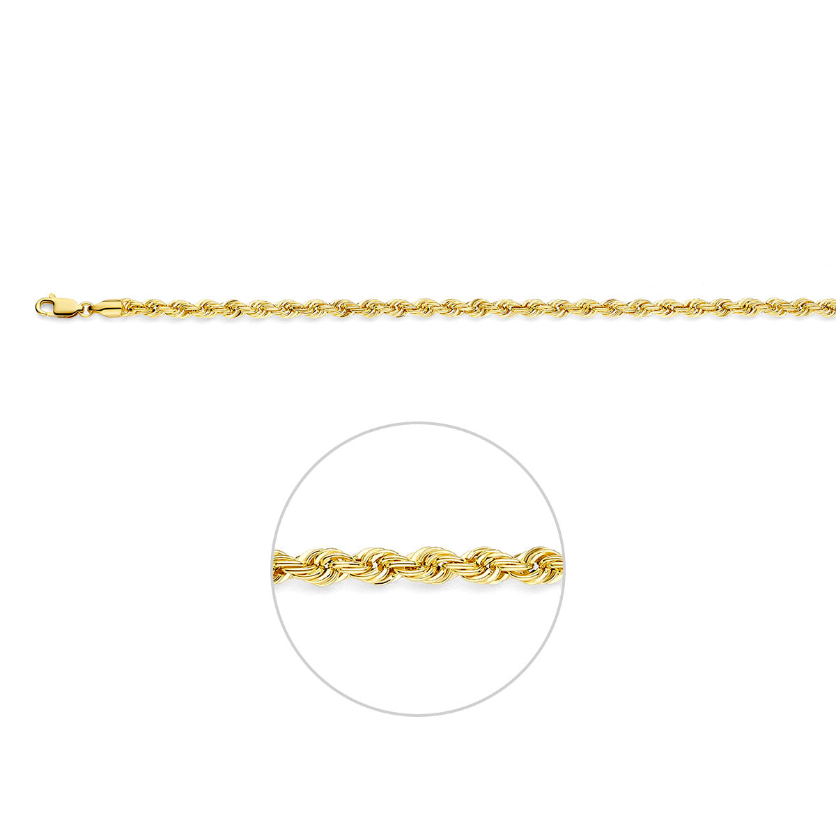 koord 3,9 mm 14K geelgoud