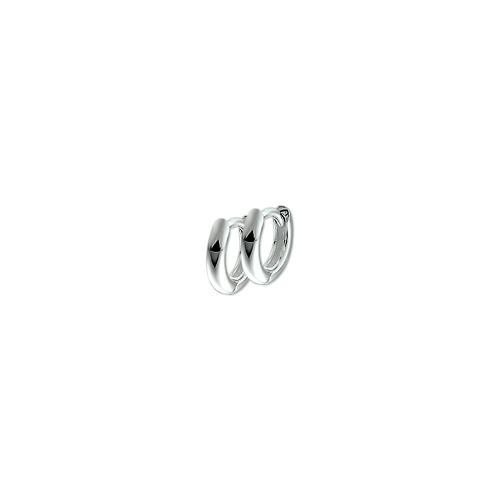 Ohrhänger2 mm halbrund silberweiß