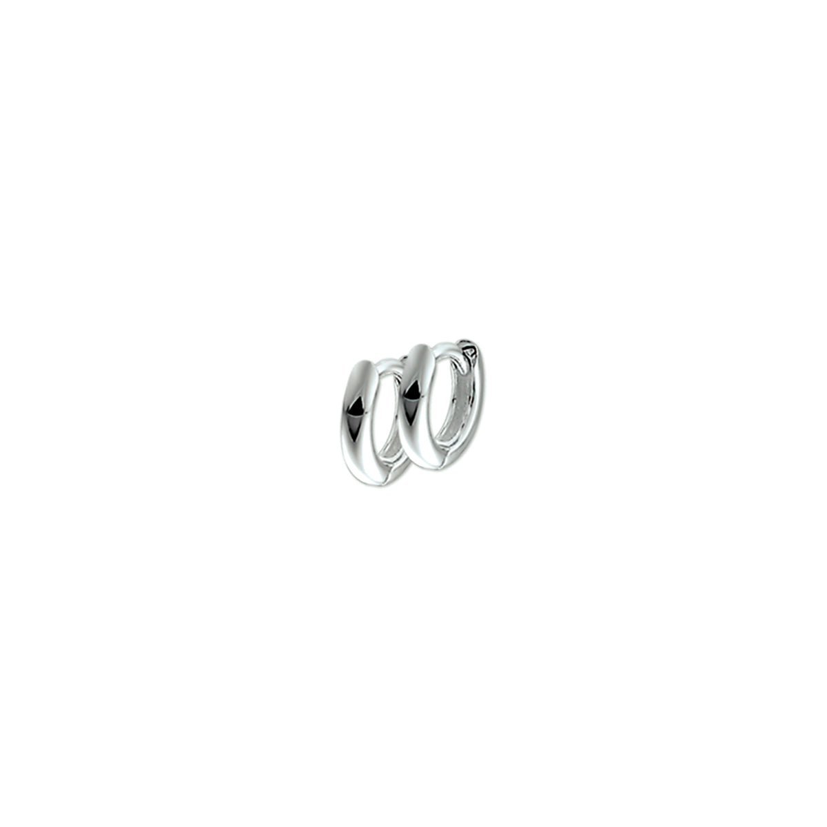 Ohrhänger2 mm halbrund silberweiß