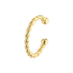 earcuff gedraaid 13 mm 1 micron zilver verguld (geel)