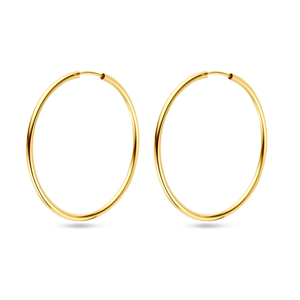 Ohrringe 1,8 mm Rundrohr 14K Gelbgold