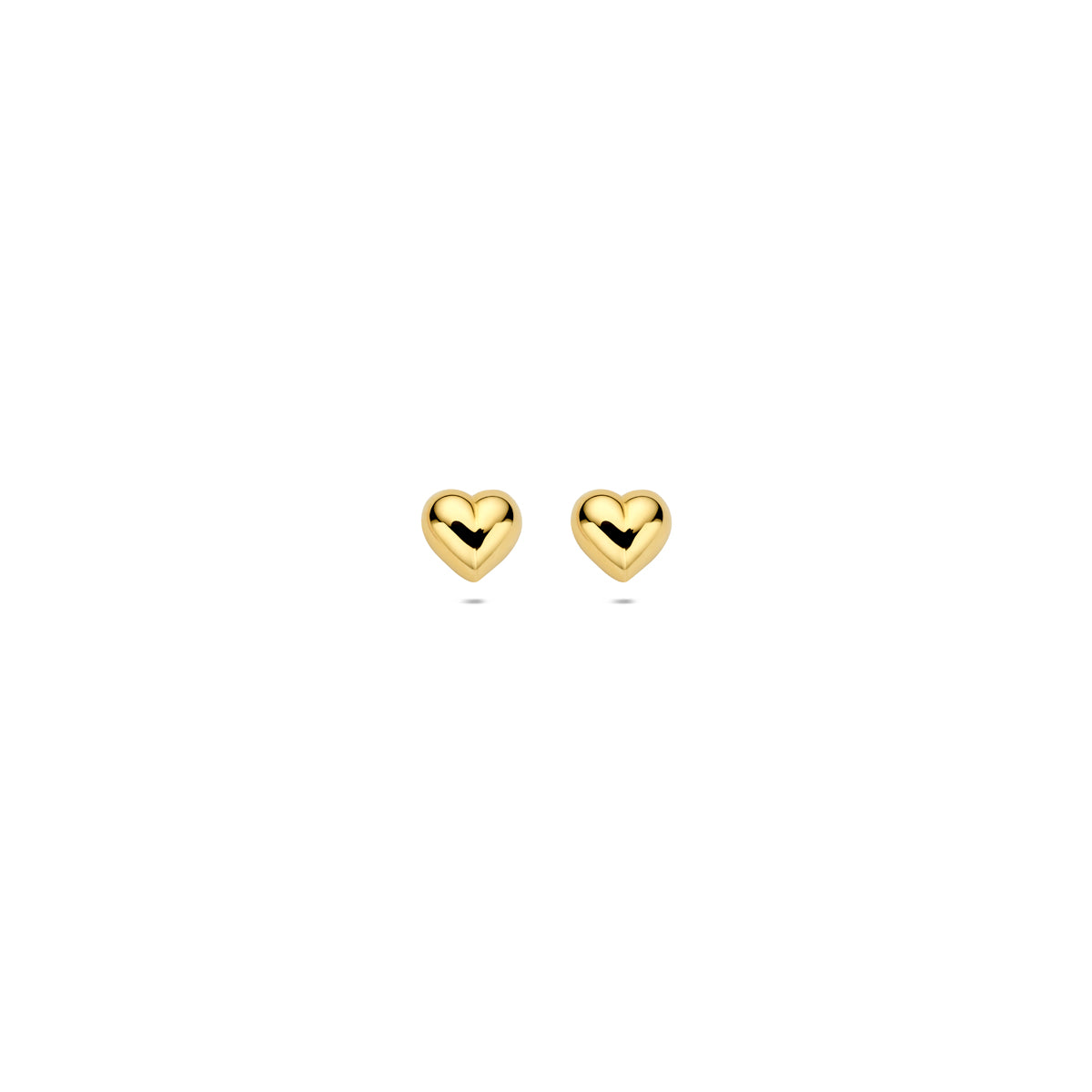Ohrstecker Herz 4 mm 14K Gelbgold