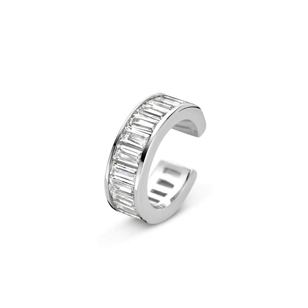 ear cuff zirkonia 12 mm zilver gerhodineerd