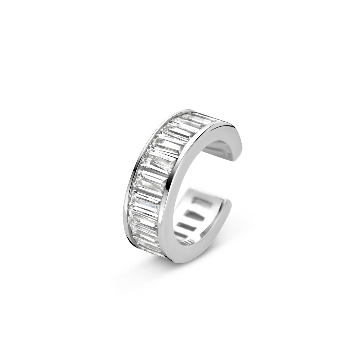 ear cuff zirkonia 12 mm zilver gerhodineerd
