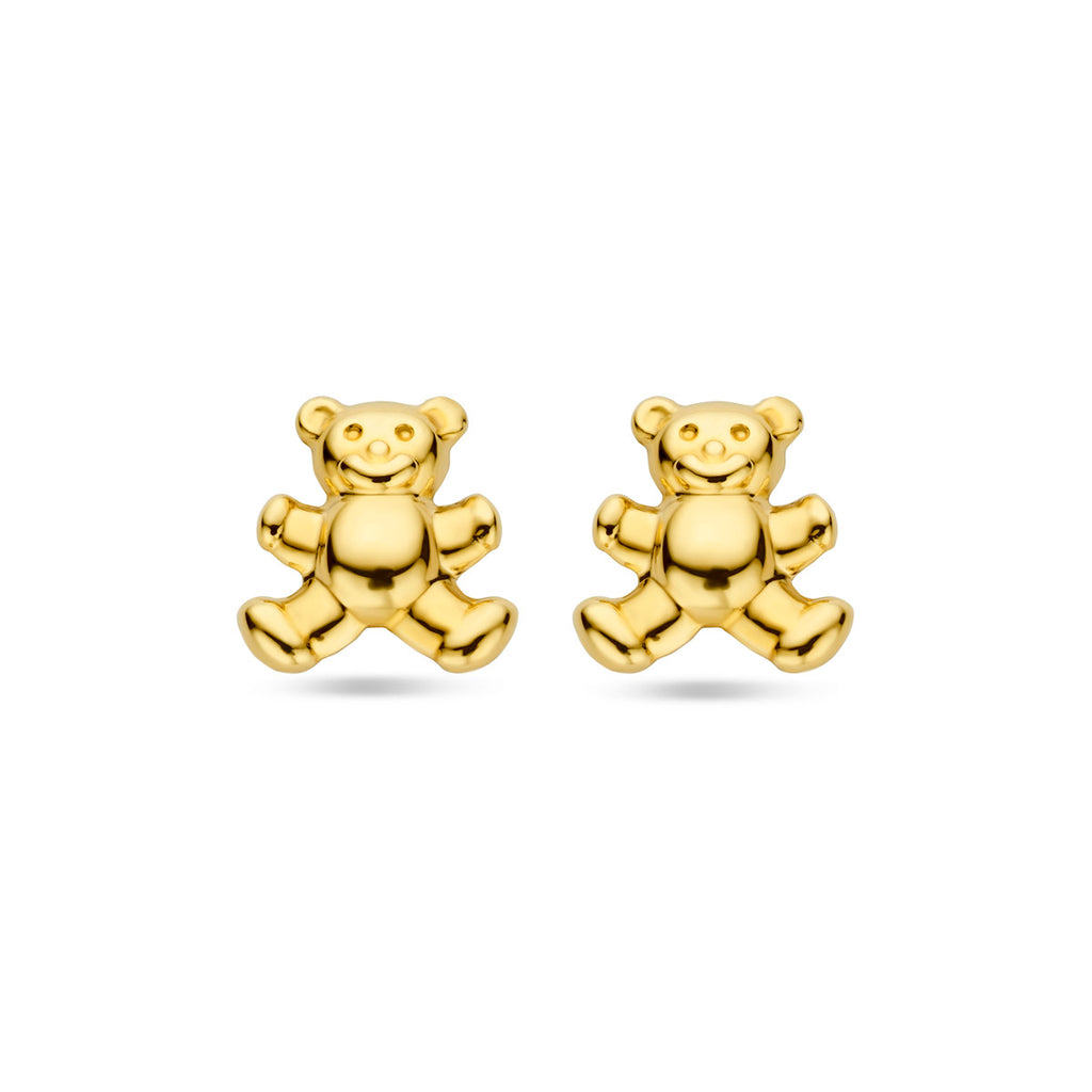 oorknoppen beer 6,0 mm 14K geelgoud