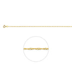 singapore 1,2 mm 14K geelgoud