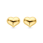 Ohrstecker Herz 8 mm 14K Gelbgold
