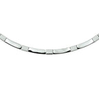 Halskette poliert/matt 4,5 mm 45 cm Silber rhodiniert