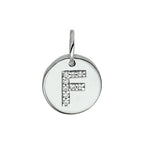 hanger letter m zirkonia zilver gerhodineerd