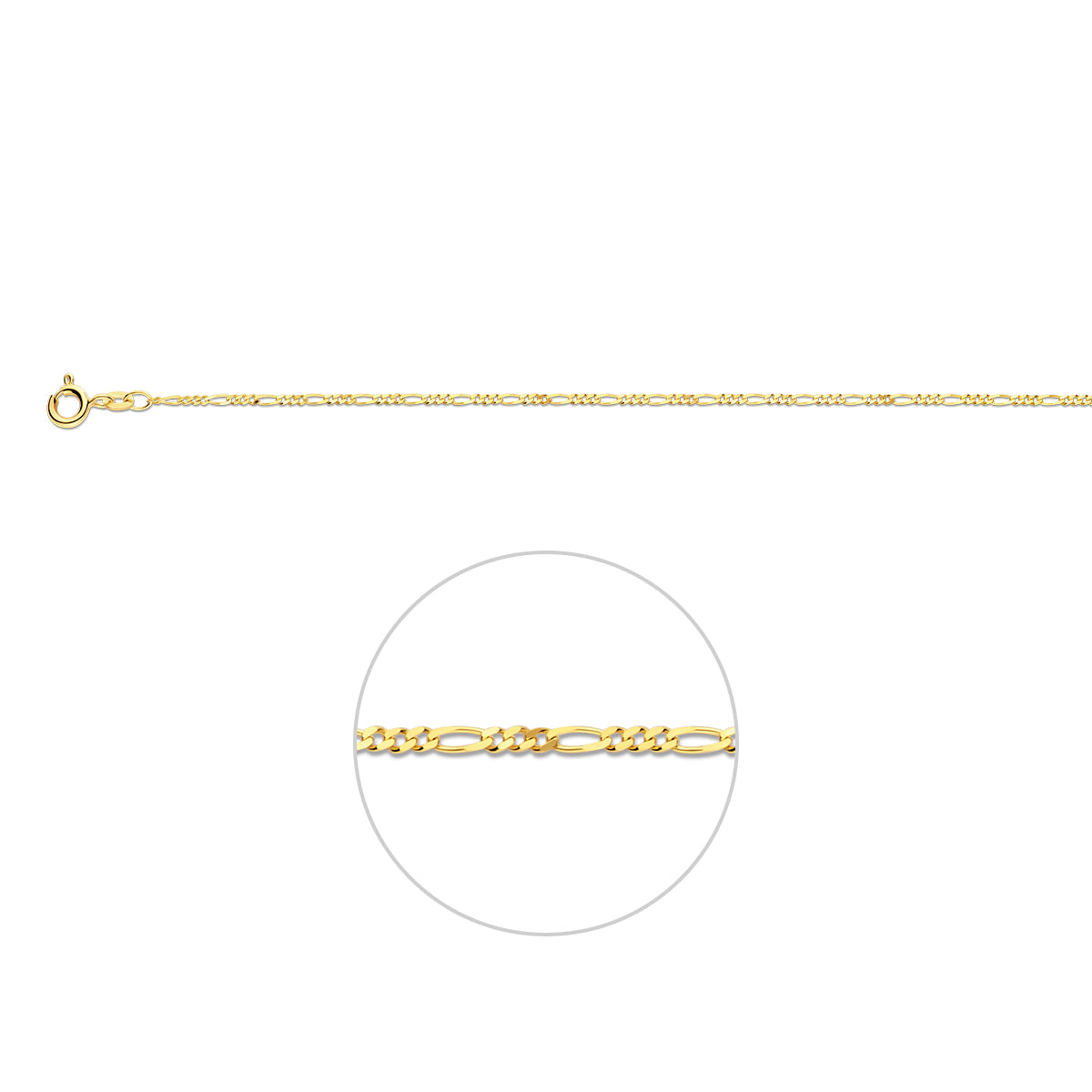figaro 1,5 mm 14K geelgoud