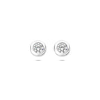 Ohrstecker Zirkonia 4 mm Silber rhodiniert