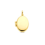 Medaillon oval 19 mm 14K Gelbgold