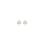 oorknoppen zirkonia 14K geelgoud